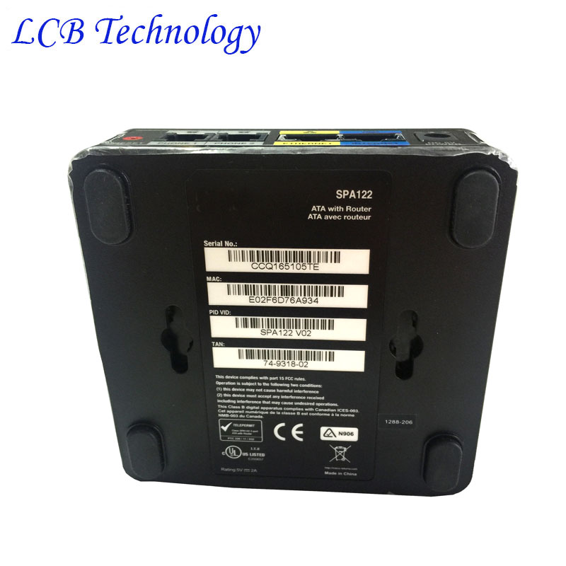 Unlocked Linksys SPA122 2 FXS Lan WLAN ATA Voip Phone Voice Adapter SIP Voip ATA with Router Telephone Adapter