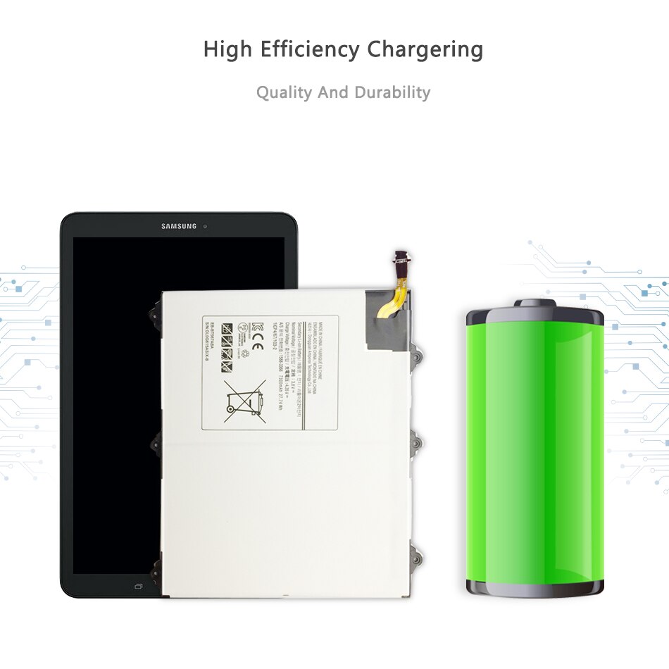 Batterie de tablette pour Samsung Galaxy Tab E 9.6, 7300mAh, SM T560, T567, T567V, avec Code de suivi