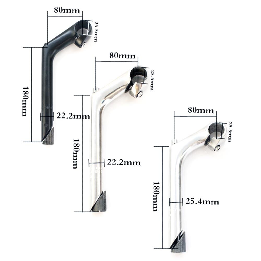 Fiets Stuurpen E-Bike Aluminium Zwanenhals Stuur 80Mm * 25.4Mm * 22.2Mm * 180L fiets Accessoires