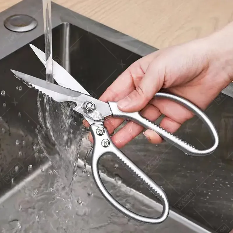 Tijeras de cocina para aves de corral, carnicero, cuchillo de carnicero, tijeras de cocina de acero inoxidable, tijeras para huesos de pollo, cortador afilado para verduras, pescado y pato