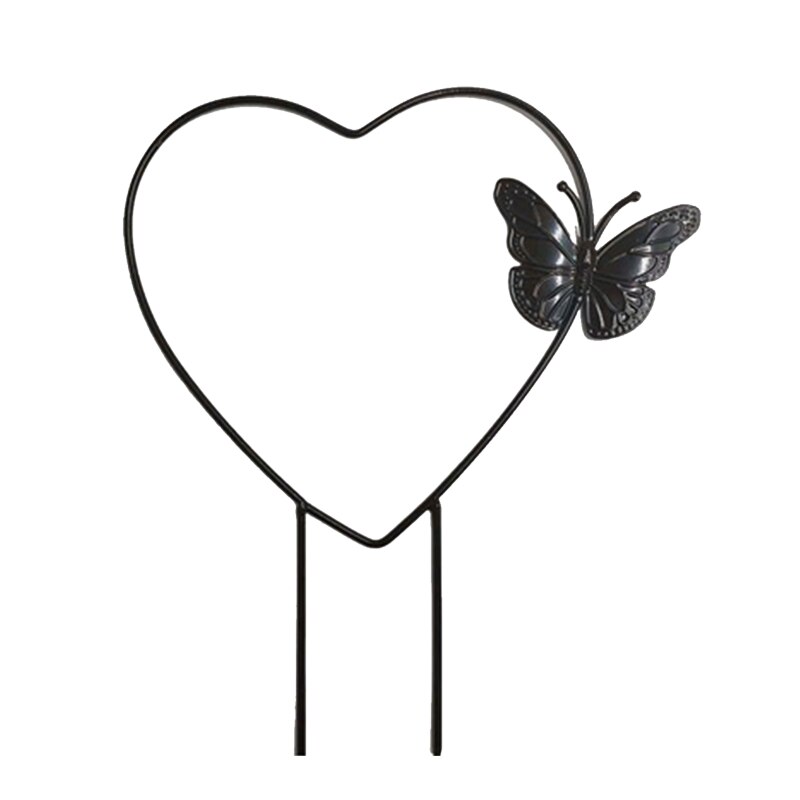 Liefde Hart Ronde Vlinder Plant Klimmen Ondersteuning Houder Vormige Staaf Voor Thuis Outdoor Tuin Potplanten Beugel N1HF