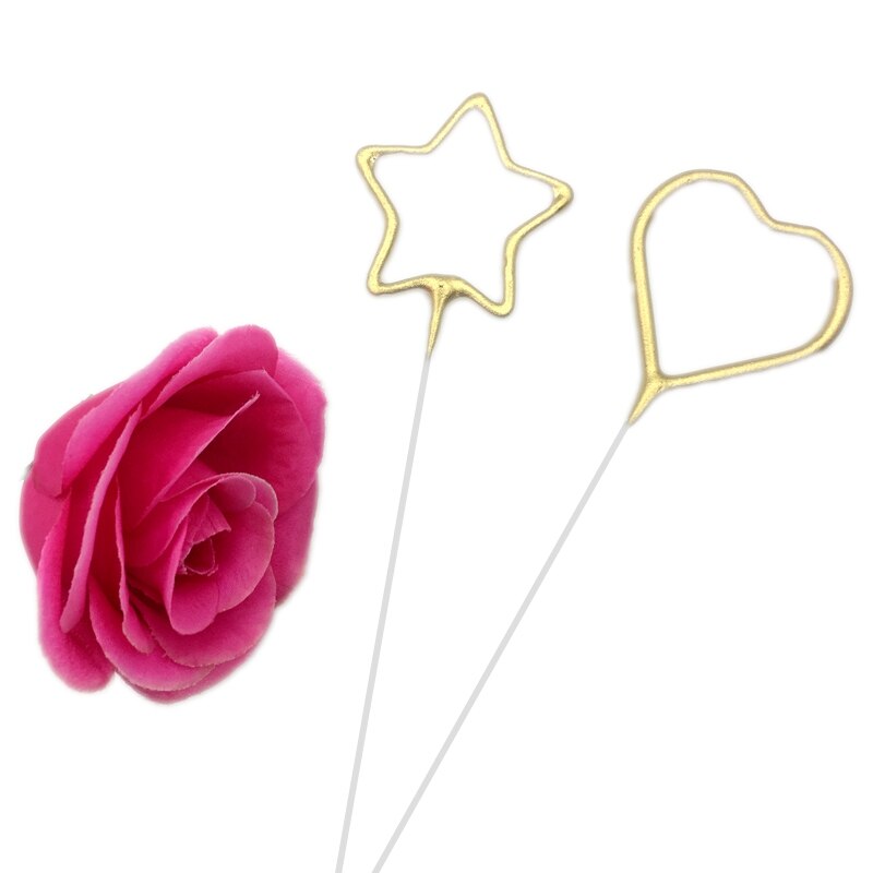 Velas de estrellas de amor huecas creativas, decoración para Tartas, decoración para aniversario de boda, recuerdos para Baby Shower, decoración para fiestas de cumpleaños para niños