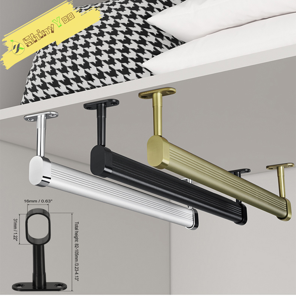 Hanging Rod Closet Pole For Laundry Room, Hanger Wardrobe Accessories Closet Tube Wall Hanging Clothes Rail for Hanging Clothes