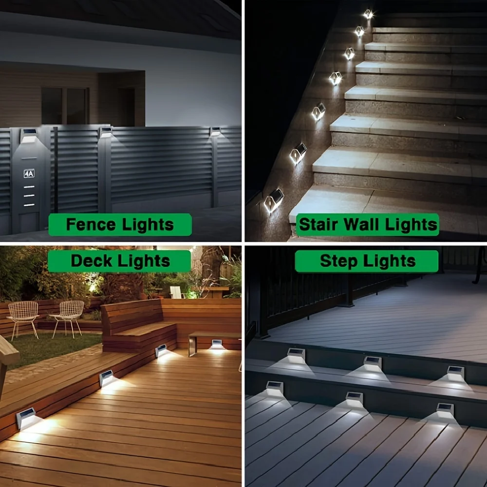 1 ~ 10 stks Solar Trapverlichting Waterdicht Yard Garden Light voor Buiten Patio Rvs Solar Lamp Outdoor Hek Decor