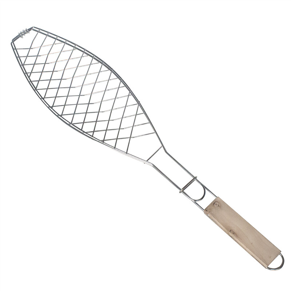 BBQ Flexible Nonstick Burger Outdoor Fish Grilling Basket Accessories With Folding Handle Vegetable Roasting Chicken Portable
