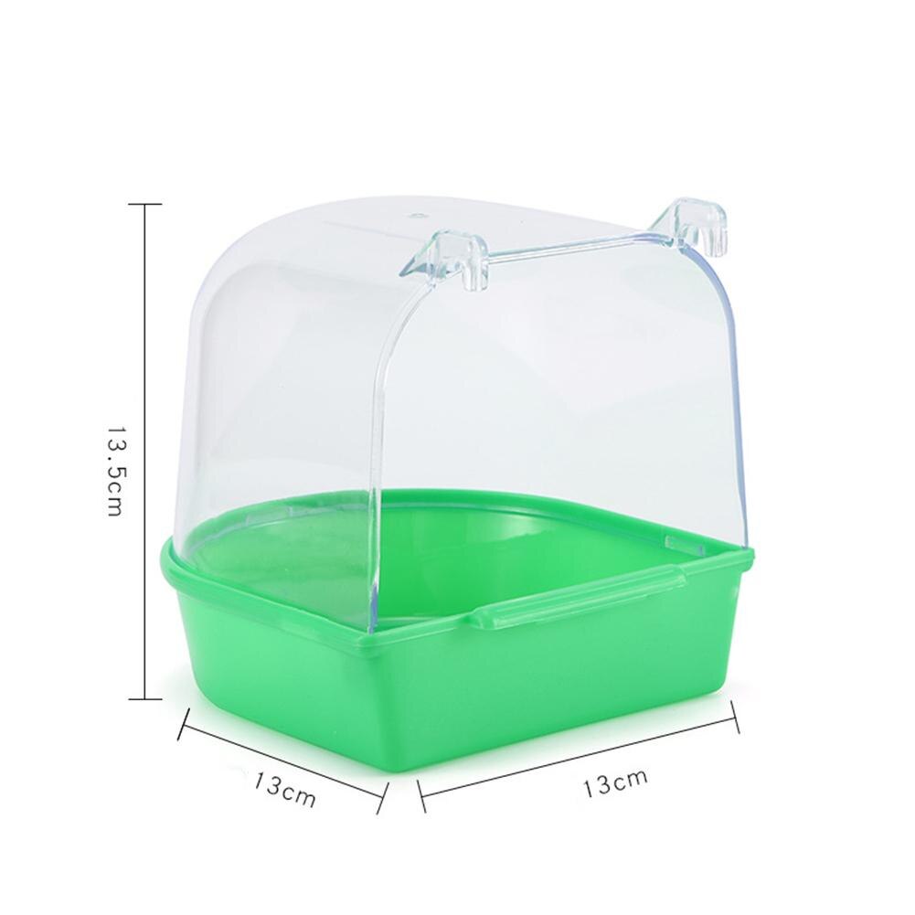 Boîte de bain amovible, bassin de bain à Clip, Cage à oiseaux, perroquet baignoire se fixe à la plupart des cages pour petits oiseaux: green-no holes