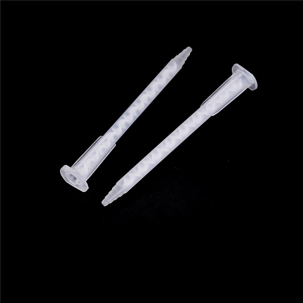 10Pcs/Set Polypropylene Mixing Tube Nozzle Epoxy Resin Tool Dispenser Static Mixer Nozzles MA5.4-17S AB Glue Mixing Head