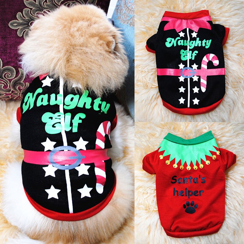 Kerst Hond Shirt Soft Hoodie Voor Honden Rood Zwart Duurzaam Coral Fleece Kleding Schattige Puppy Hond Accessoire Comfortabele Hond Outfit