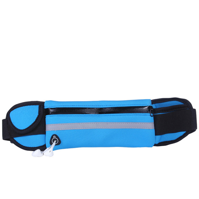 Til oukitel  k3 pro løbende armbånd taske cover betræk vandtæt sport mobiltelefon taske til oukitel  wp5 ()/ y5000 udendørs sport: Talje taske (blå)