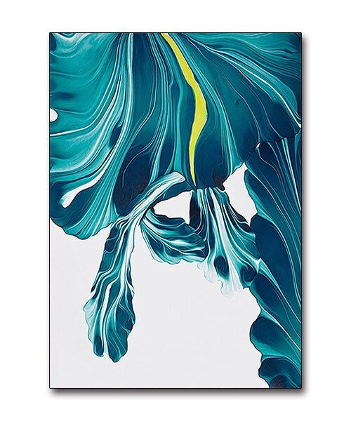 Kunst lerret abstrakt blå bladgull plakat maleri vegg kunst bilde rom kjøkken innredning av hjemmet: Svart / 50 x 70cm uten ramme