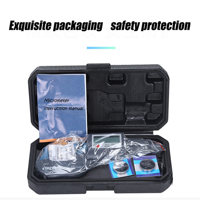 0-25-50-75-100mm digital micrometer 0.001mm electronic micrometer caliper gauge chrome plated outer diameter micrometer