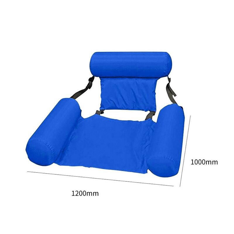 1Pcs Opvouwbare Drijvende Bed Drijvende Stoel Opblaasbare Rugleuning Drijvende Amusement Dual Purpose Sofa Drijvende Rij S8B0829: blue