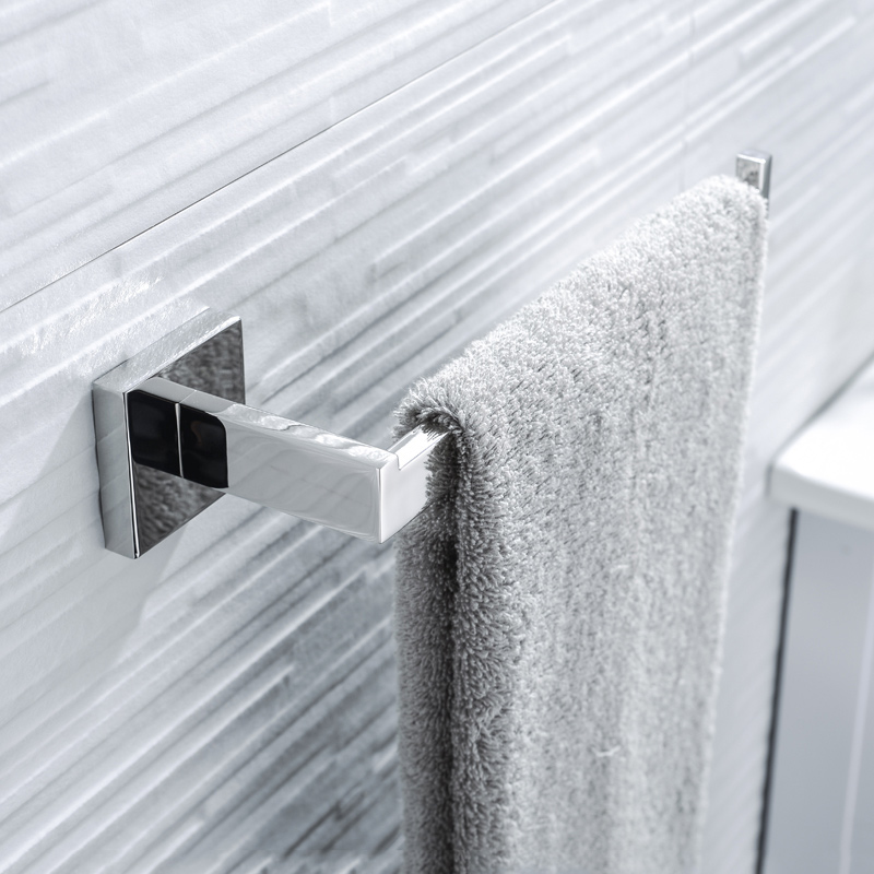 Hoogwaardige Roestvrijstalen Badkameraccessoires Hardware Rol Papierhouder Handdoekrek Toiletborstelhouder Handdoekplank: Light Grey