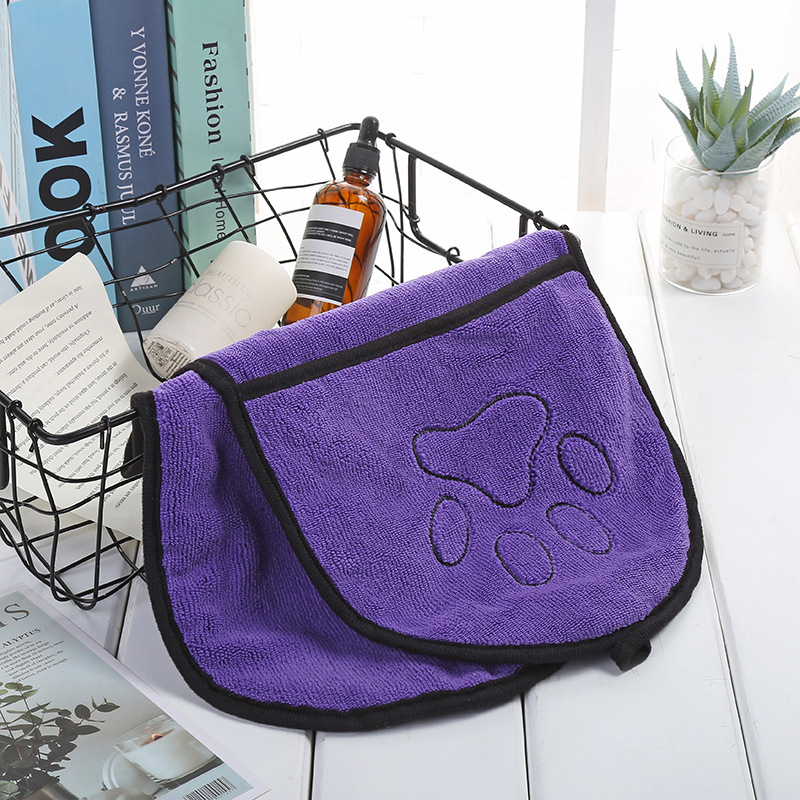Pet Towel Dog Towel Bath Robe Soft Fiber Absorbent Cat Towel Pet Cleaning Products Dog Supplies Dog Bath Towel Microfibre: green