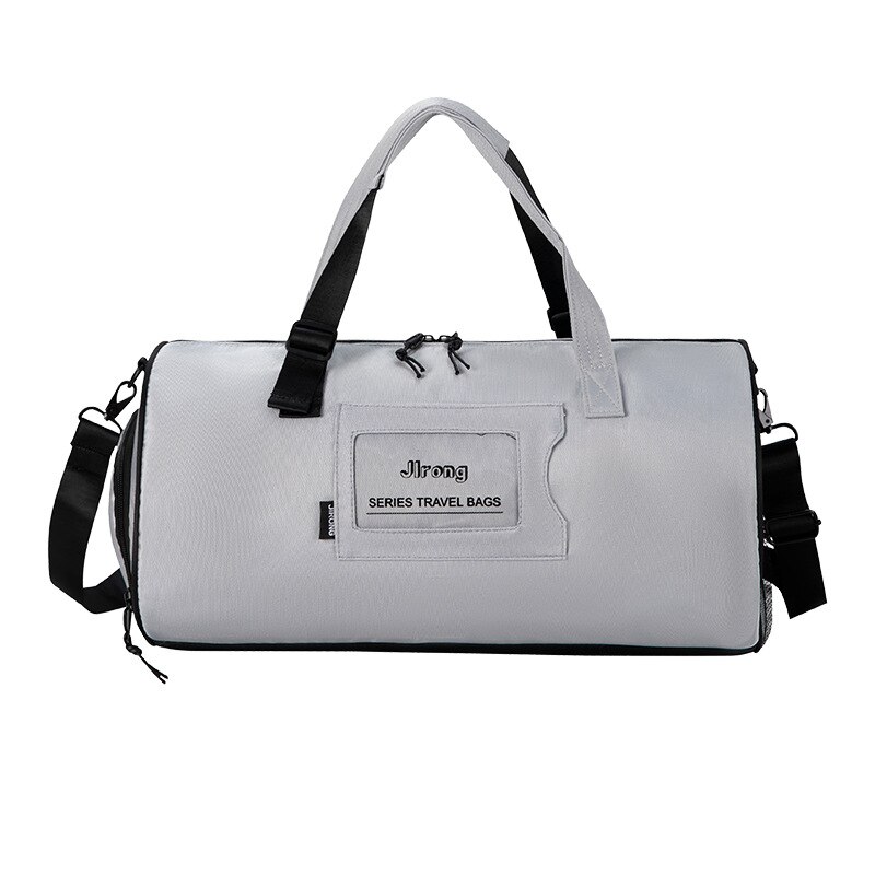Mode Grote Capaciteit Opbergtas Reistassen Waterdichte Duffel Vrouwen Schoudertas Vrouwen Weekend Gym Draagbare Bagage Handtas: Gray