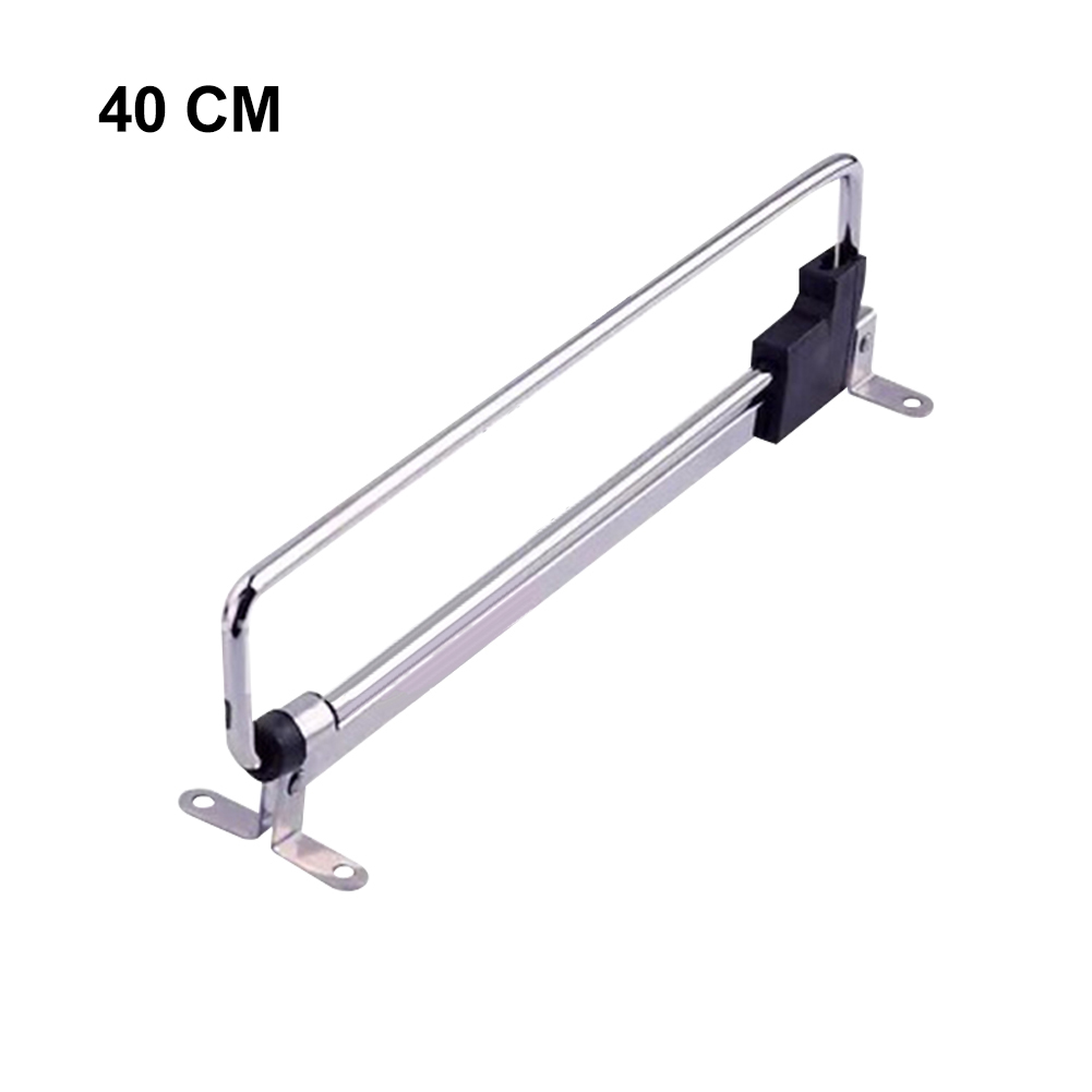 Pull Out Sliding Rail Household Closet Iron Telescopic Clothes Rod Heavy Duty Retractable Space Saving Wardrobe Hanging Cabinet: 2(40cm)