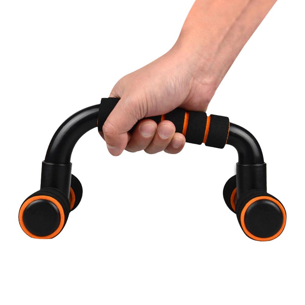 1 sett oransje og svarte push-ups treningsutstyr push up bars håndtak pushup stativer hjemmetreningsstudio fitness treningsskum stativ