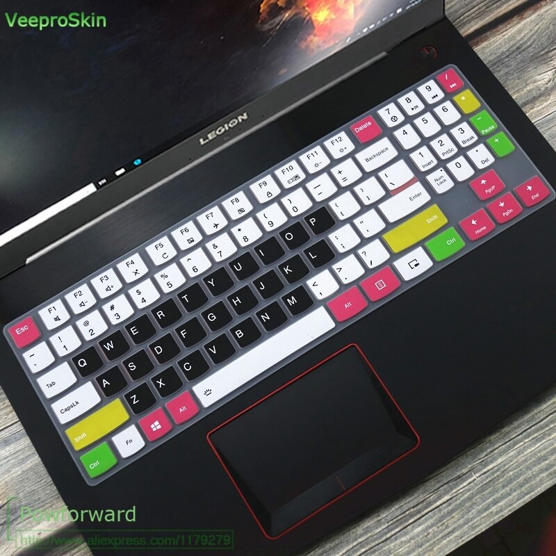 Silikonowe US układ klawiatury Protector skóry do 15.6 ''Lenovo Legion Y720 Y540 Y545 Y530 Y520 R720 Y7000 15'' Y730 Y740 17'': candyblack