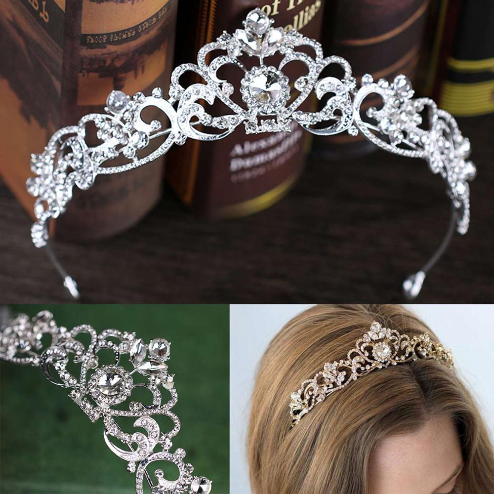 Bride Diamond Crown Wedding Bridal Tiaras Crystal Headband Tiara And Crown For Women Party Crowns Wedding Hair Accessories HG233