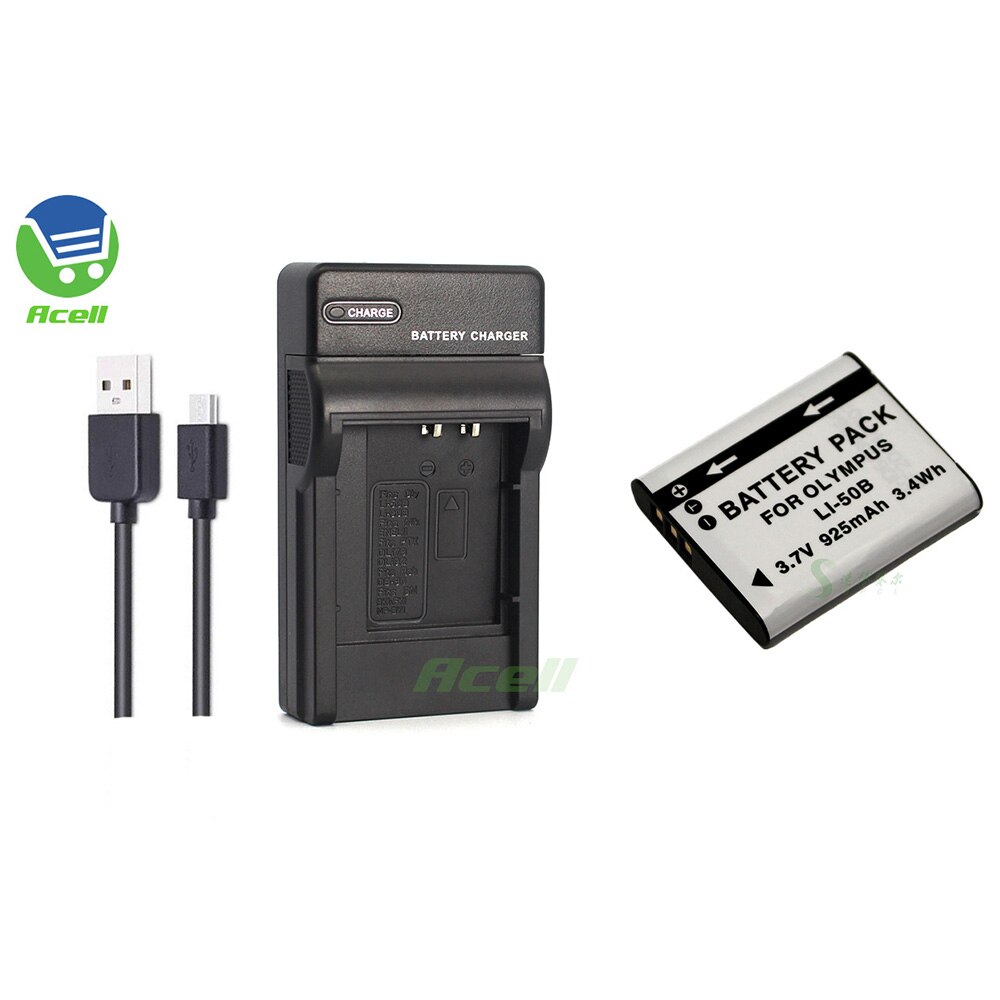 Li -50b batteri + usb lader for olympus tg -810 tg-820 tg-830 sz-17 sz-20 sz-31mr sz -30mr sp -815uz sp -810uz sp -720uz kamera