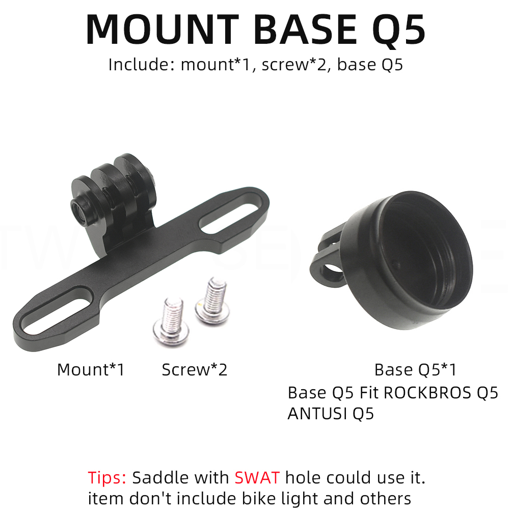 Twtopse Fiets Achterlicht Mount Voor Gespecialiseerde Zadelkussen Power Romin Toupe Swat Gat Fit Gopro Fietsen Fietsenrek Beugel: Rood