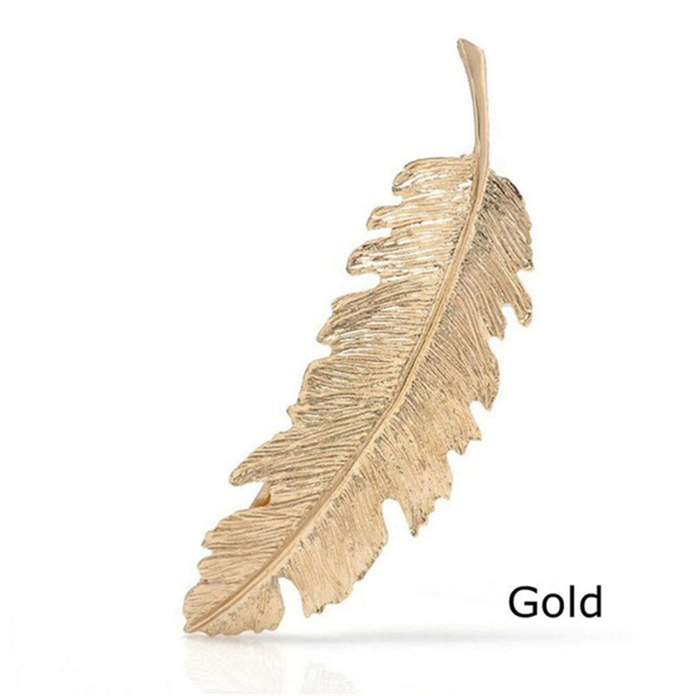 Kvinner blad fjær hår klips hårnål hårspenne bobby pins hår tilbehør dame fest smykker: C