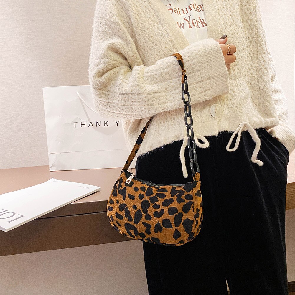 Gewoon Crossbody Tassen Zebra Gedrukt Zachte Onderarm Schouder Messenger Bag Lady Chain Reizen Kleine Handtassen Voor Vrouwen