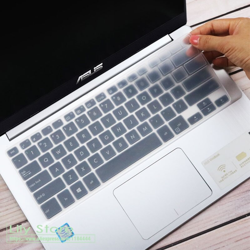 For Asus vivobook S14 X411U X411UF X411UA X411 X411UN X411MA e406 e406ma e406su 14 inch laptop 14 inch Keyboard Cover skin: Clear