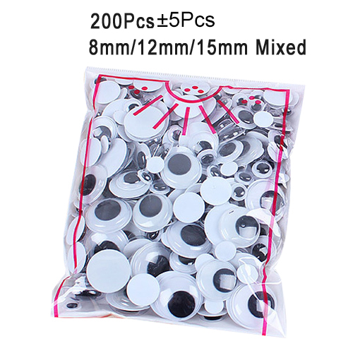 100 uds/200 Uds. Ojos de malabares autoadhesivos para manualidades de álbum de recortes DIY proyectos accesorios para muñecas ojos juguetes hechos a mano GYH: YELLOW