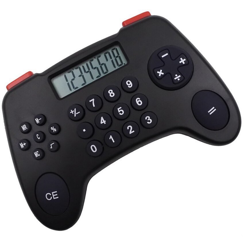 8 Digit Desk Game Handle Shape Calculator Financial Business Accounting Supplies Black Portable Calculator for Office School