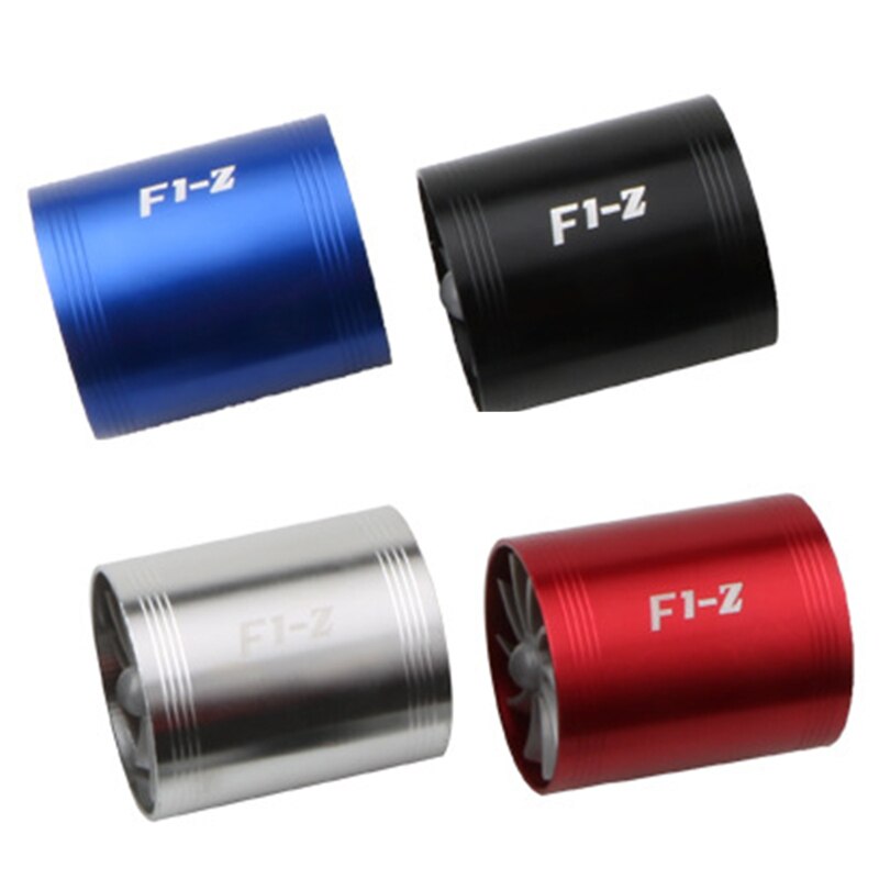 Auto Turbo F1-Z Dubbele Turbine Turbo Gas Fuel Saver Fan Auto Supercharger Propeller Turbonator Auto Turbo Kit Auto Accessoire