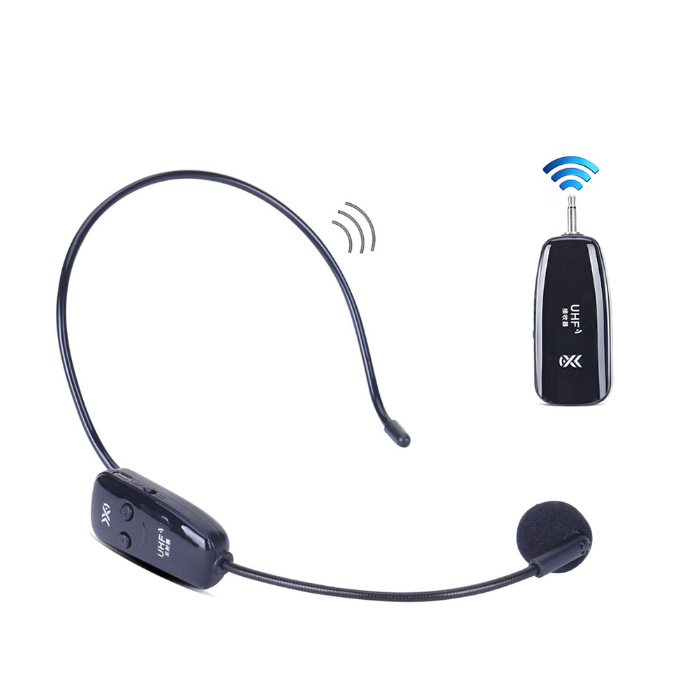 Wireless Microphone Headset Mic for Voice Amplifier Speaker Teaching Tour Guide 2.4G Remote Transmission HD Signal Mic