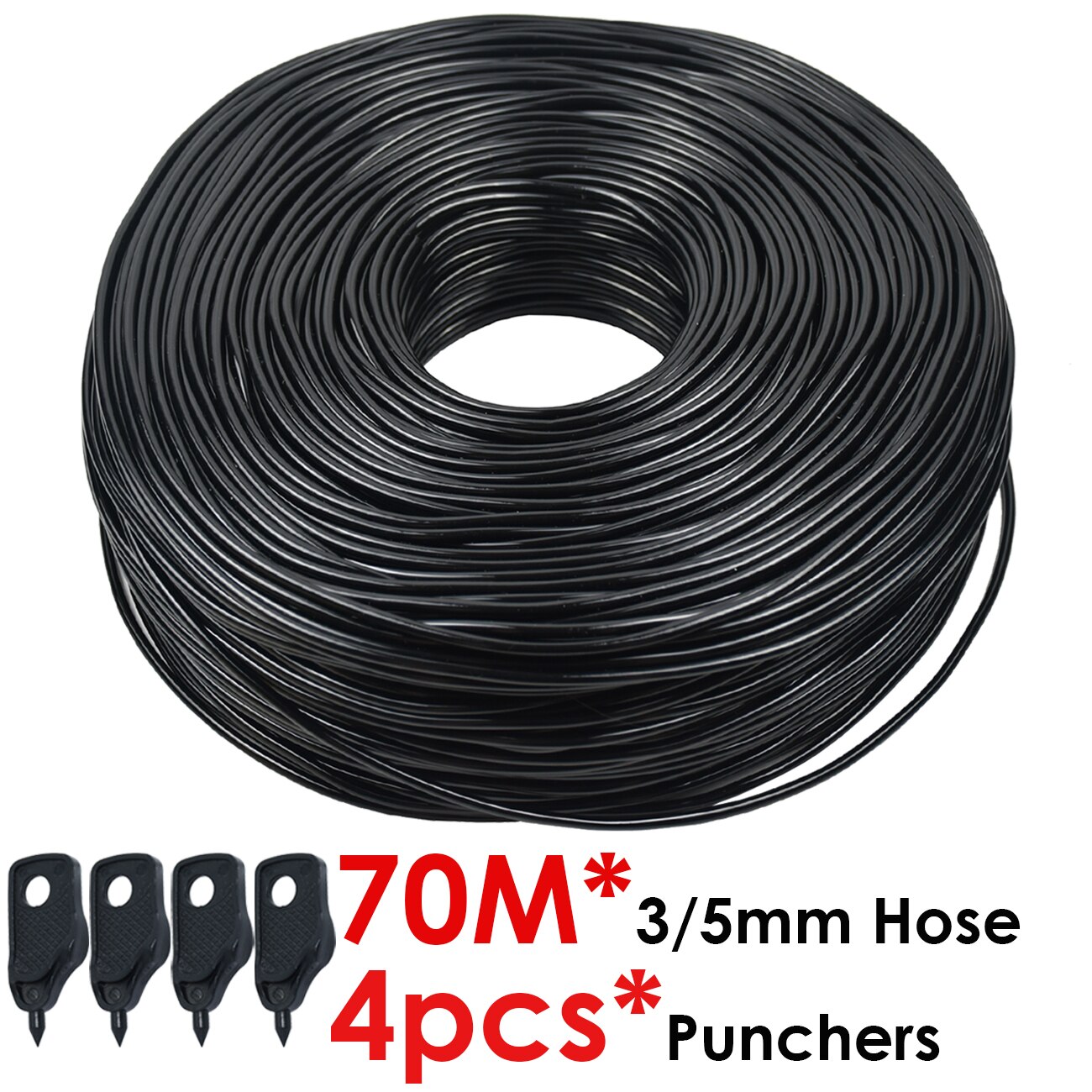 Sprycle 5-140M 3/5Mm Pvc Slang Micro Drip Irrigatie Systeem W/Puncher 1/8 ''tuin Tubing Pijp Pijl Druppelaar Planten Kas: Oranje