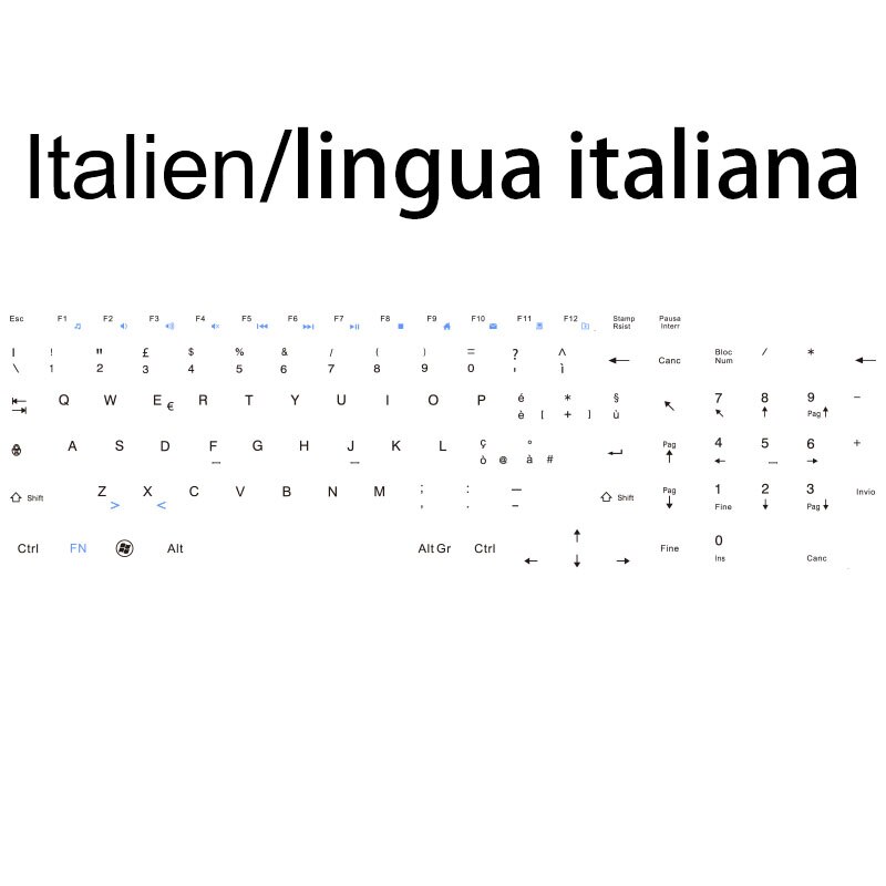 JOYACCESS Ergonomic Wireless Keyboard and Mouse Set Computer Mause Silent Button Keyboard and Mouse Combo 2.4G for Laptop PC: Italian Black