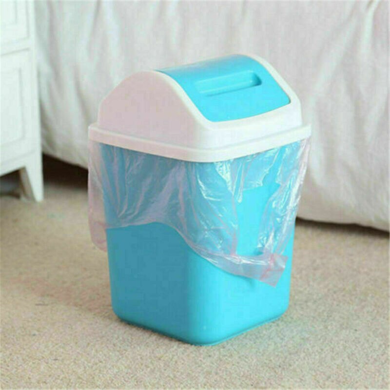 Rubbish Garbage Bin Liners Kitchen Toilet Black Waste Trash Bags Kit With Handle Vest Type Trash BAGS