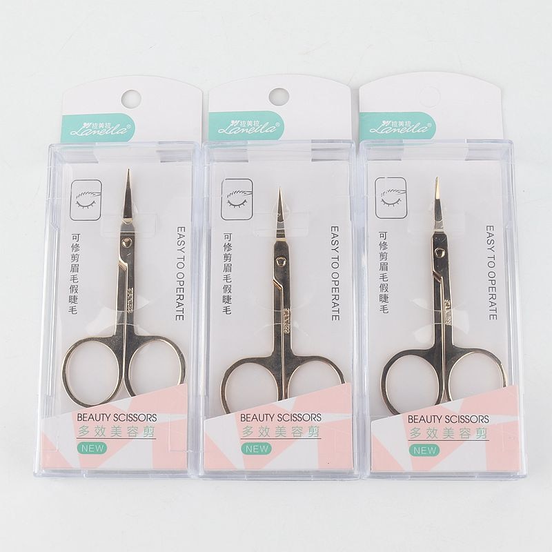 1pc Curved Head Eyebrow Scissors Makeup Trimmer Facial Hair Remover Manicure Scissors Nail Cuticle Tool Makeup Tool