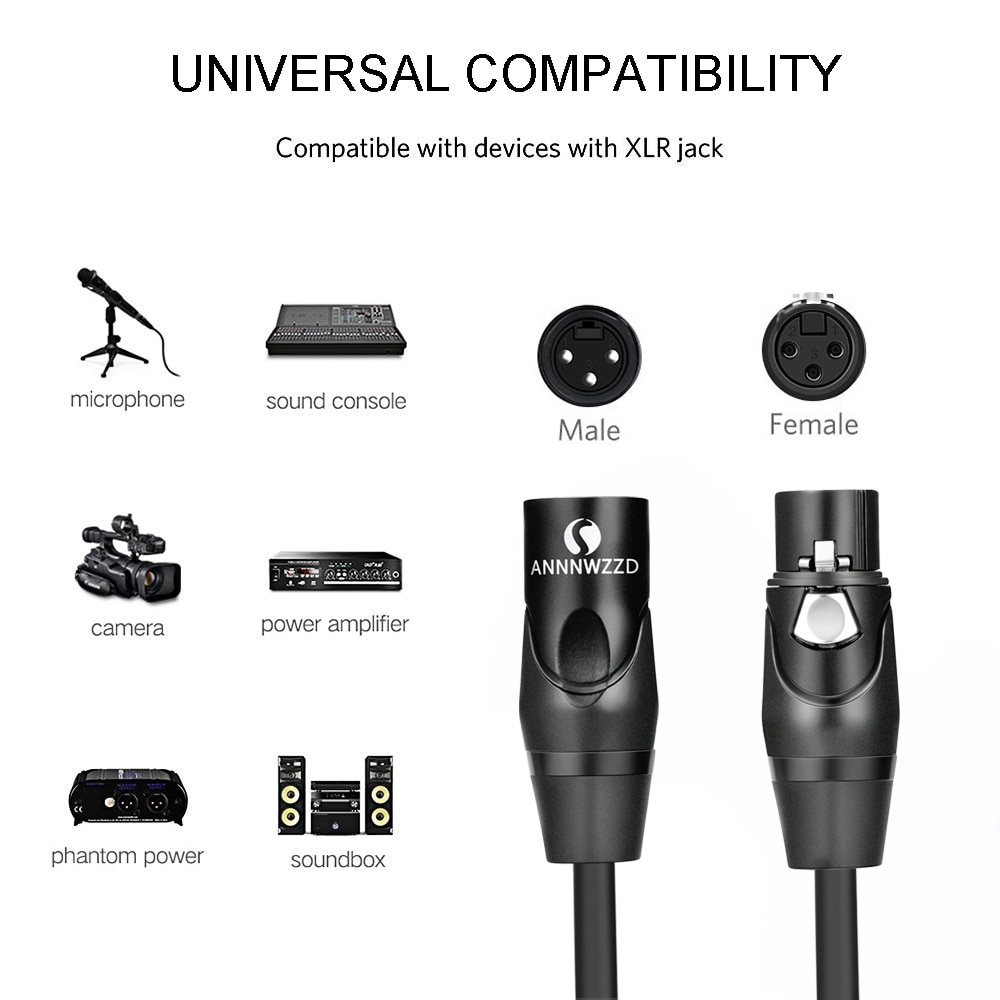 XLR Kabel Mikrofon Audio- Klang Kabel XLR Männlich zu Weiblich Kabel XLR Verlängerung Mikrofon Kabel für Audio- Rührgerät Verstärker XLR schnur