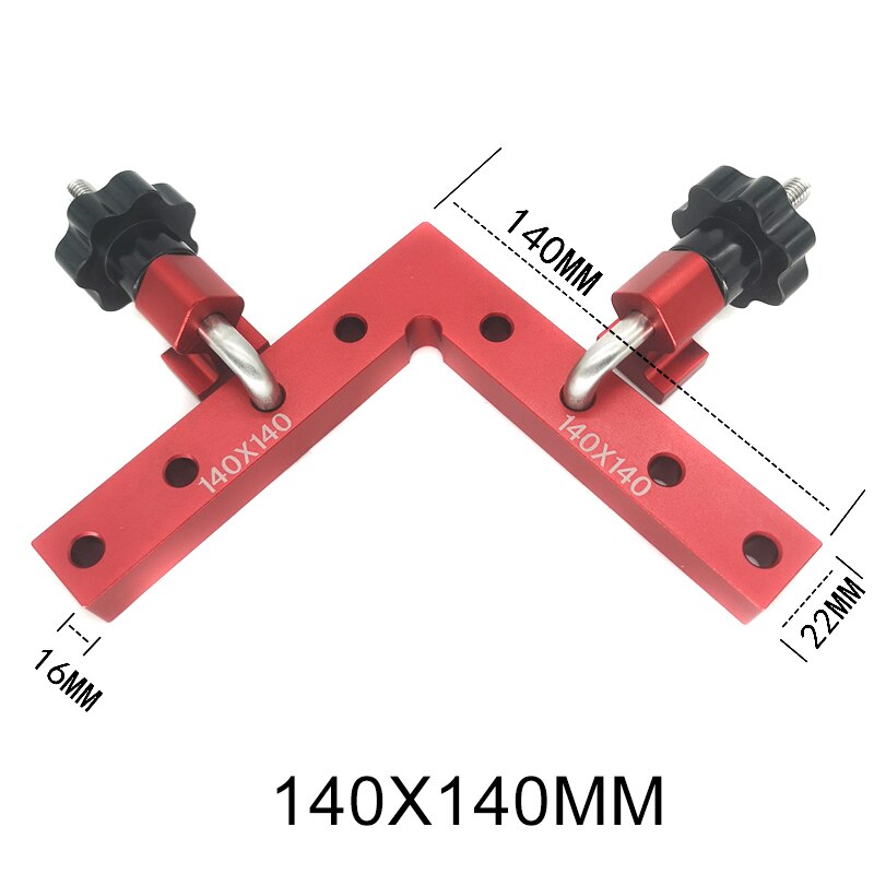 Woodworking Right-angle Ruler Set 90 Degrees L-Shaped Fixture Positioning Clamps Splicing Board Positioning Ruler MSU88: 140x140mm