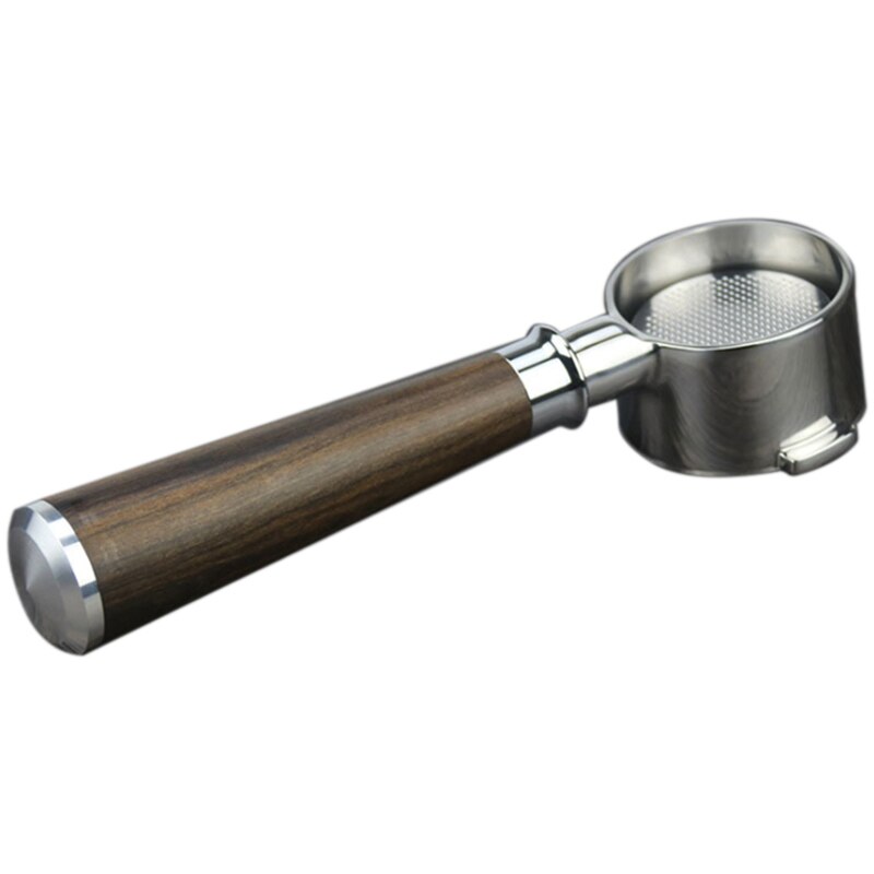 Coffee handle Coffee part 51mm Stainless Steel Coffee Machine Filter Bracket Coffee Bottomless Handle Coffee Spoon Wooden Handle