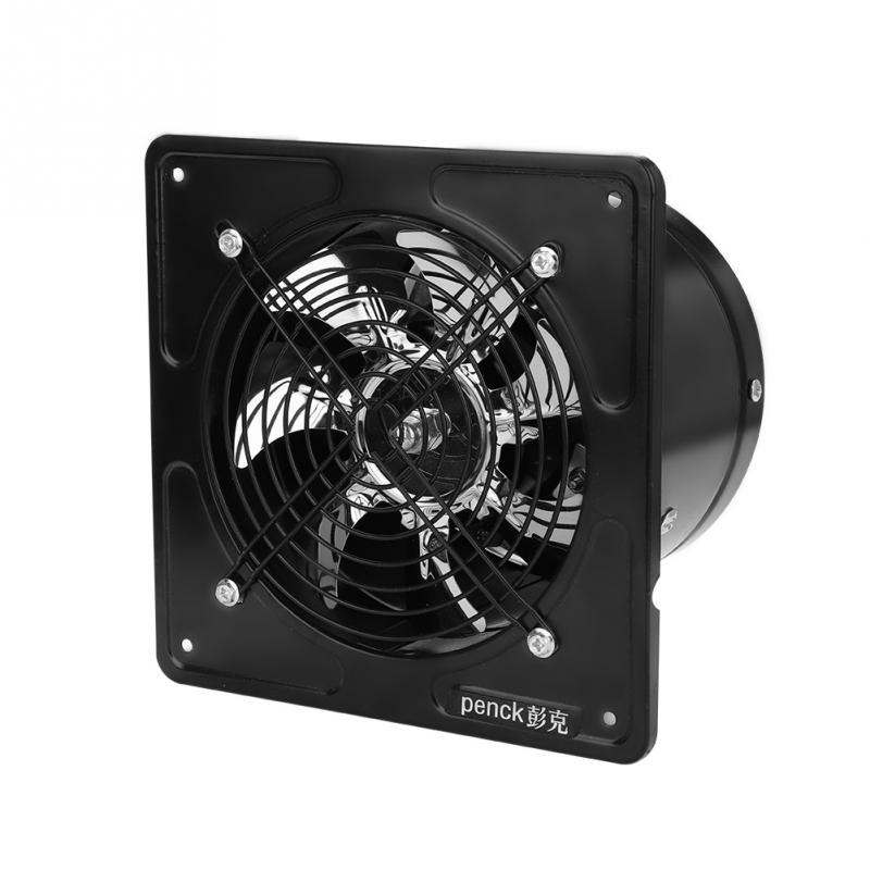 6Inch High Exhaust Fan Toilet Kitchen Bathroom Hanging Wall Window Glass Small Ventilator Extractor Exhaust Fans 20w 220v: Black