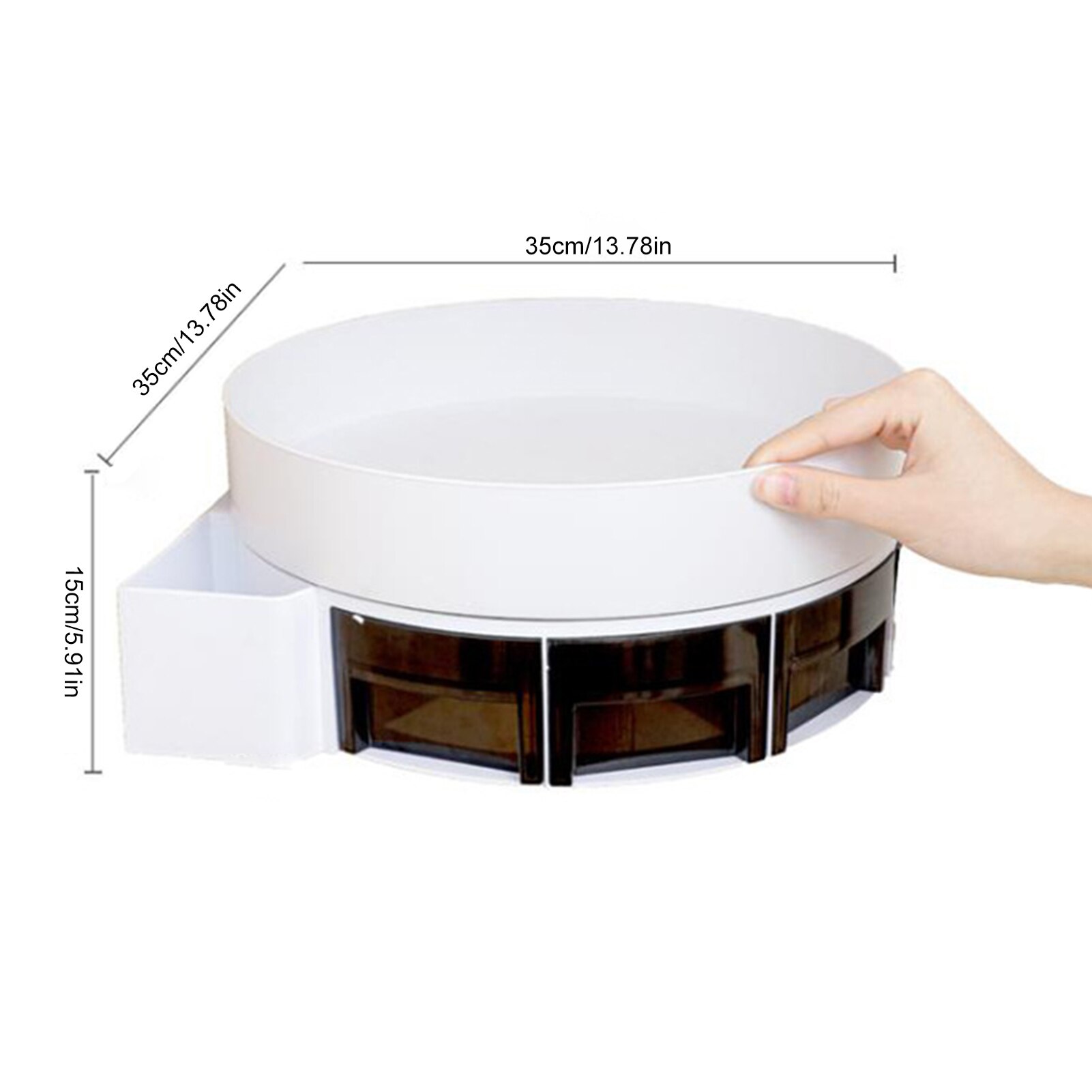 Bathroom 360 Degree Rotating Triangle Shelf Toilet Rotating Shelf Spinning Corner Shelf Bathroom Kitchen Storage Hanging Tray: Default Title