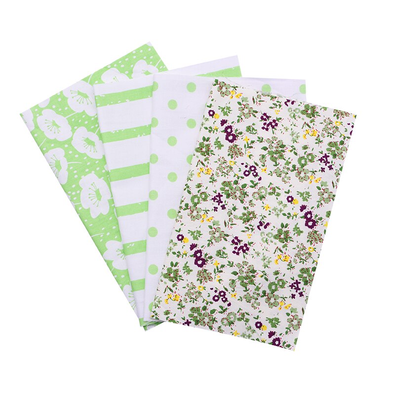 4Pcs 25x20cm Cotton Fabric Floral Print Mixed Style Handmade DIY Children Kids Sewing Patchwork Cloth Material: B13