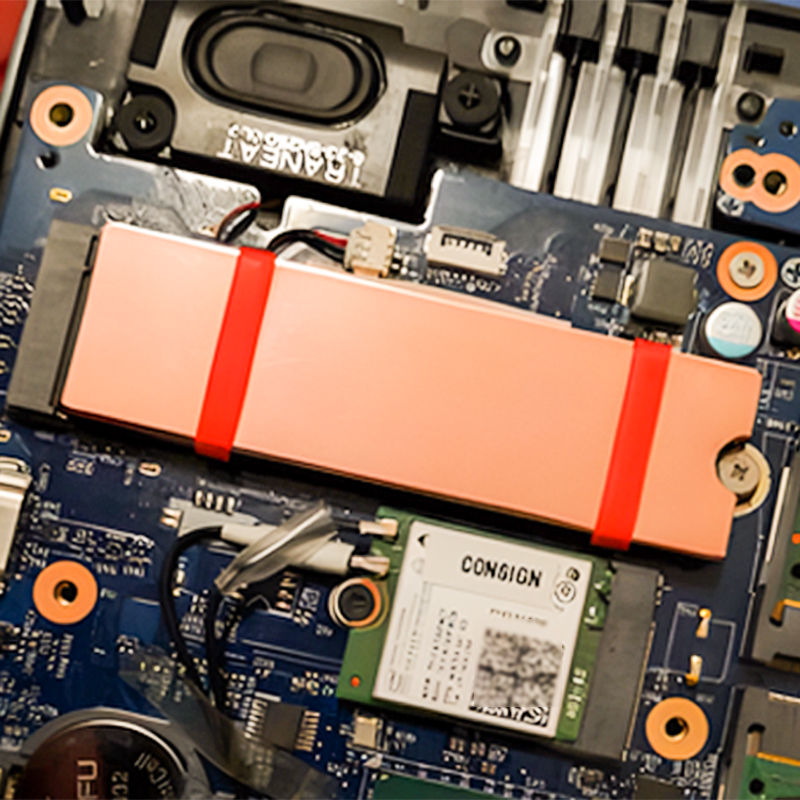 LDPCSJ M.2 NVME SSD Heastink avec Nano tampons thermiques dissipateur de chaleur en cuivre coussin thermique de refroidissement pour M2 2280 SSD dans l'ordinateur portable