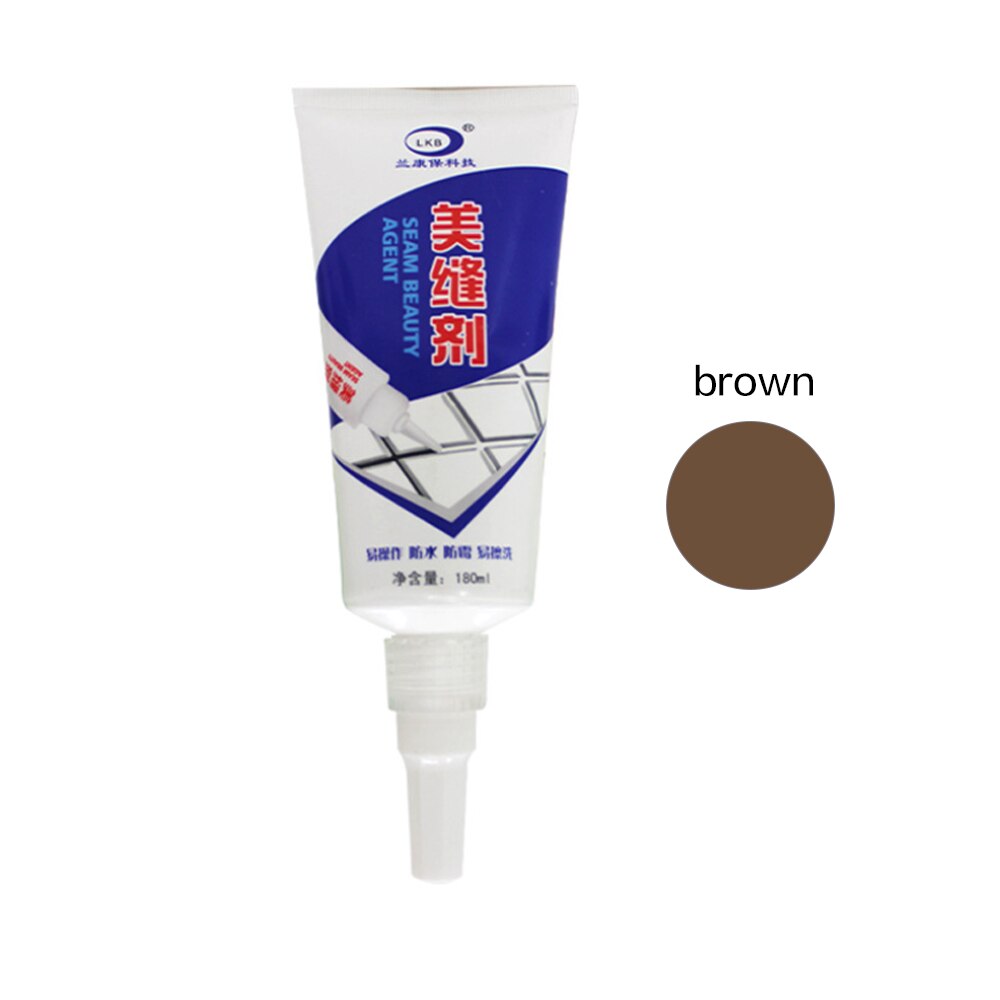 180Ml Tegel Kloof Filler Waterdicht Meeldauw Witte Muur Reparatie Latex Verf Epoxy Grout Mooie Naad Verf Cleaner Voor Floor reparatie: brown