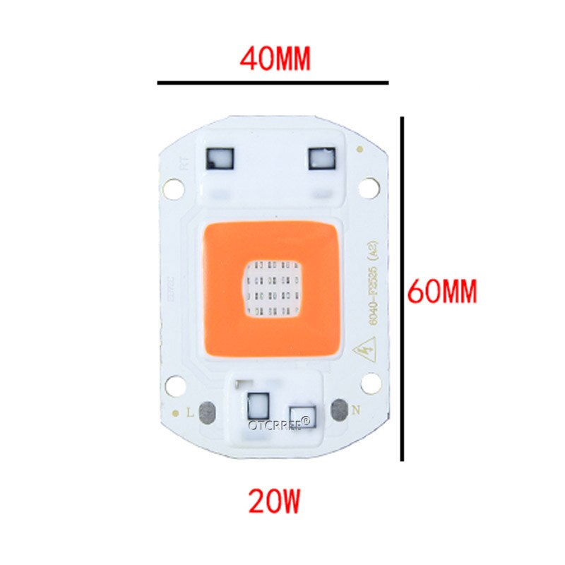 20w 30w 50w led phyto lys  ac220v vækstlamper med linsereflektor rød+blå led vækstlys fuldt spektrum til planter frø: Kun 20w led