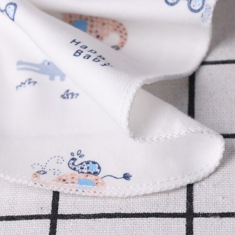 Noenname-null babyhandduk 25 x 25cm tunn blandning bomull mjuk torka mattvätt ansikte fyrkantig barn