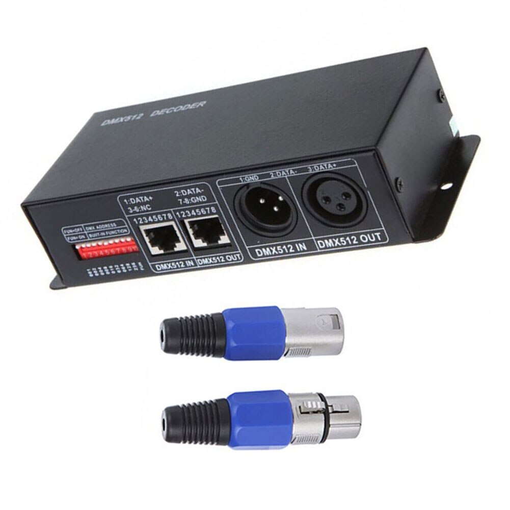 DMX Decoder Controller RGB RGBW LED Strip Light Driver Dimmer Module DMX512 DC12V-24V 3/ 4 Channel with Display: RGB
