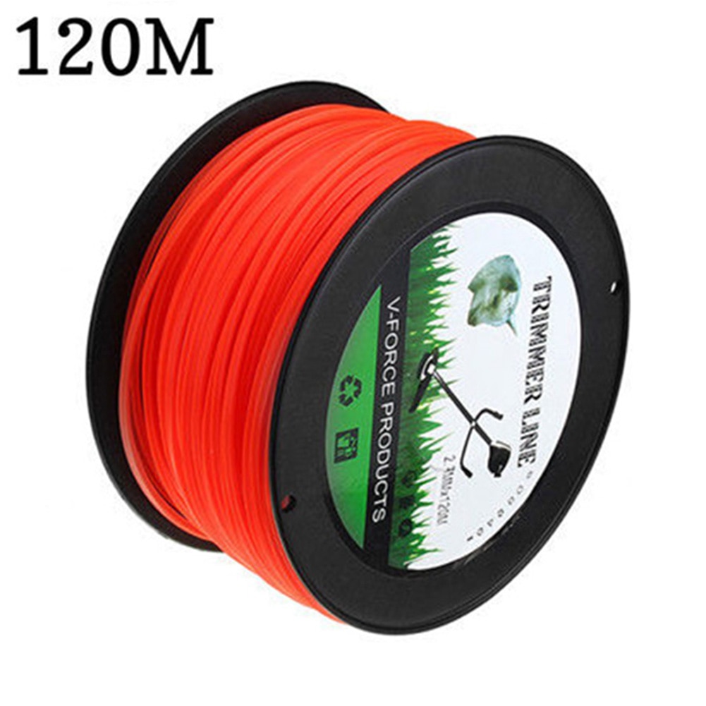 Værktøjer have universal wire 15/50/120m buskrydder nylon reb firkantet 2.7mm landbrugstilbehør trimmer line græsplæne