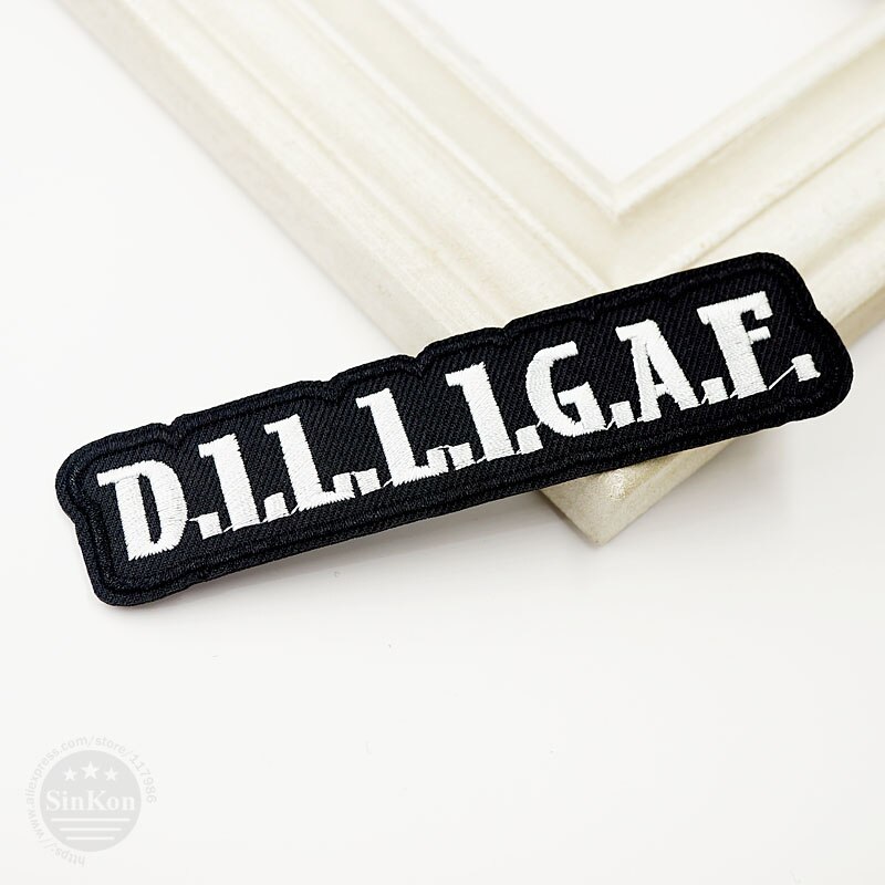 Dilligaf (Size:2.6X11.5Cm) doek Badges Mend Versieren Patch Jeans Zak Hoed Kleding Kleding Naaien Decoratie Applique Patches