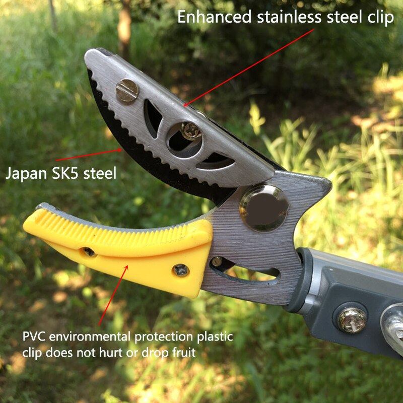 3 Meters Fruit Tree Pruning Shears High Altitude Fruit Pruning Garden Telescopic Hedge Trimmer High Branch Pruning Tool CH